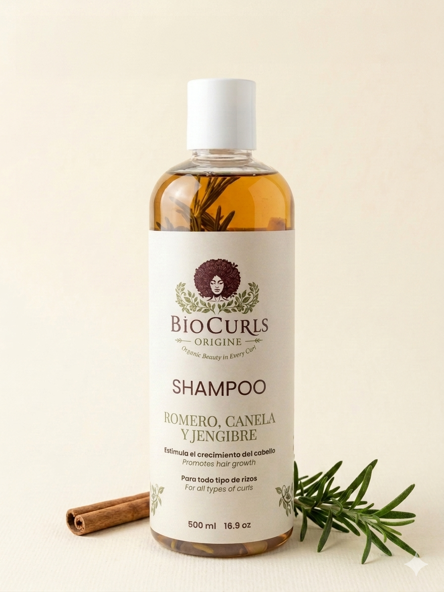 BioCurls Champu Jengibre, Canela, Romero /BioCurls Shampoo Ginger, Cinnamon, Rosemary