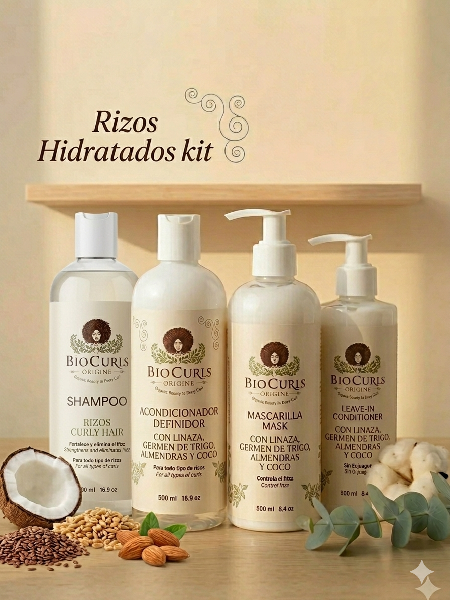 Kit 4 Pasos -Rizos hidratados